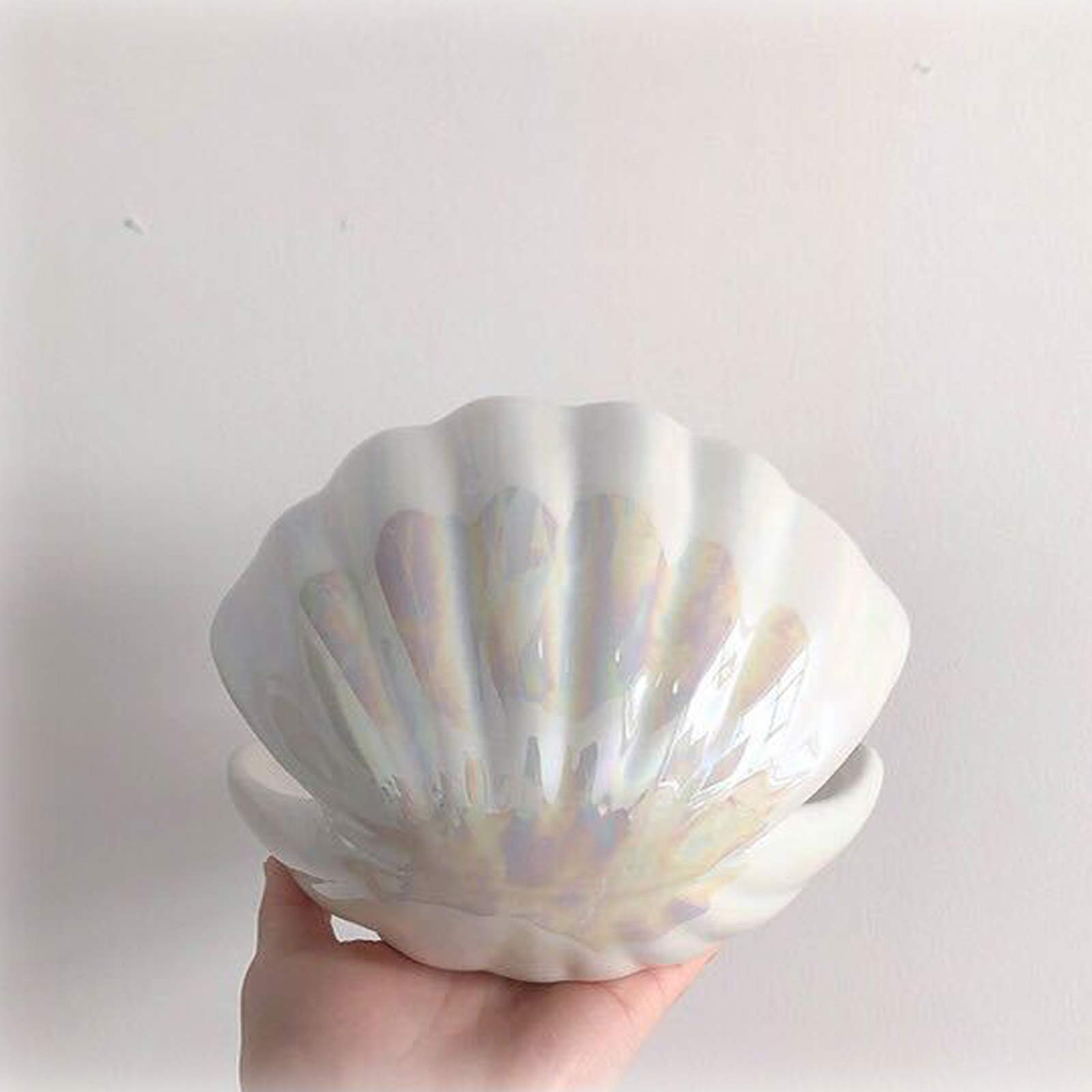 BinaryABC Ceramics Shell Pearl Light Led Lamp Portable Night Light